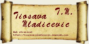Tiosava Mladićević vizit kartica